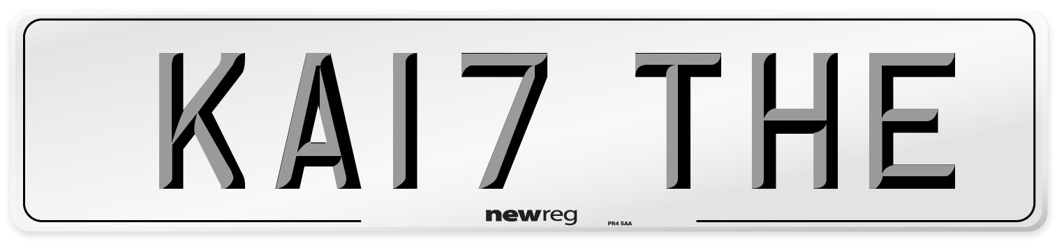 KA17 THE Number Plate from New Reg